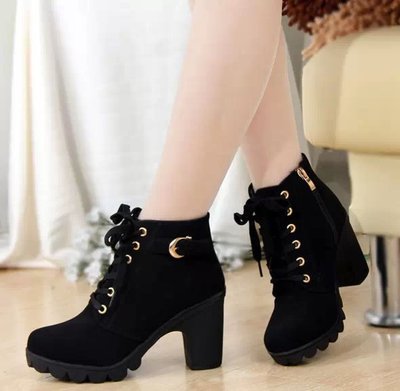 Winter 2023 New High Heeled Women Boots Cross Straps Short Boots